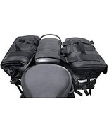 Water Proof Double-Side Black Fabric Luggage Touring Saddlebag with Warr... - £52.80 GBP