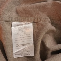Carhartt S106 MSC Men's Brown Cotton Button-Down Shirt Pocket Short Sleeve Sz XL image 7