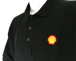 SHELL Gas Station Oil Employee Uniform Polo Shirt Black Size L Large NEW - $25.49