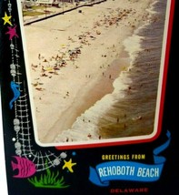 Greetings From Rehoboth Beach Delaware Postcard Unused Starfish Mod Retro Design - £8.93 GBP