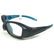 Bolle SWAG Athletic Goggles Eyeglasses Frames Matte Black Blue Wrap 49-13-125 - £25.86 GBP