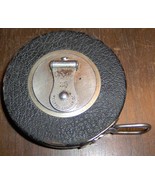 wind uP 25&#39; foot Metal TAPE MEASURE Keuffel &amp; Esser Co rOund measuring O... - $85.56