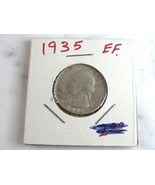 1935 Washington Quarter Dollar Coin E6860 - $564.50 MXN