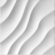 Dundee Deco 3D Wall Panels - Contemporary Stripes Paintable White PVC Wall Panel - £6.16 GBP+
