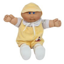 Vintage Cabbage Patch Kids Doll Bald Boy Blue Eyes Yellow Sailor Outfit Shoes - £44.80 GBP