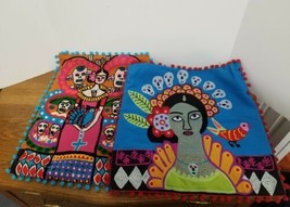 Set of 2 Day of the Dead Throw Pillow Cover  Cushion Covers  - £19.89 GBP