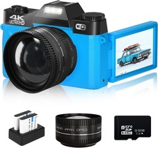 4K Vlogging Camera 48Mp Digital Camera For Photography On Youtube With Wifi, - £122.70 GBP