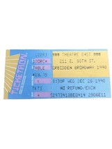 FORBIDDEN BROADWAY 1990 Off-Broadway Ticket Stub JEFF LYONS Gerard Aless... - $8.00
