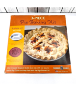 VTG Nordic Ware 3pc Pie Baking Kit 10&quot; N7808 Pan Dome Lid Leaves/Apple C... - $565.28 MXN