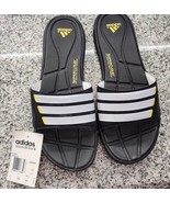 NWT Women&#39;s Adidas Adipure 360 Slide Black Running White Vivid Yellow Si... - £74.68 GBP