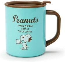 SNOOPY Mug Stainless Steel Bug with lid 2018&#39; Rare Gift Coffe Time Japan... - £41.06 GBP
