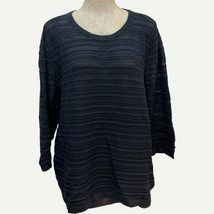 Lauren Ralph Lauren Women&#39;s Black Knit 3/4 Sleeve Sweater Size 3X New Wi... - £30.24 GBP