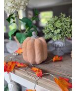 Medium Pale Orange Ceramic Jack O’Lantern Pumpkin - $14.30