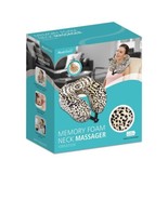 Health Touch Memory Foam Neck Massager travel pillow Cheetah print 12” - $21.49