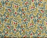 Cotton Effie&#39;s Woods Floral Mushrooms Forest Cream Fabric Print by Yard ... - $13.95