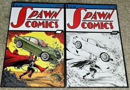 2 Rare HTF Spawn 228 NM MX 1:25 Sketch Action Comics 1 Superman Foreign ... - $60.76