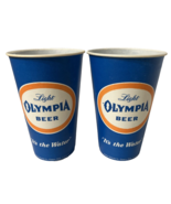 Vintage Olympia Light Beer Wax Dixie Cup Advertising 2 Cups - €12,88 EUR