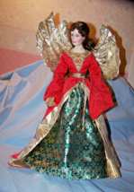 Noel, The Angel of Christmas Porcelain Doll-Franklin Mint Heritage w/Stand - £44.18 GBP