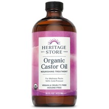 Heritage Store Organic Castor Oil 16 fl oz - £22.70 GBP