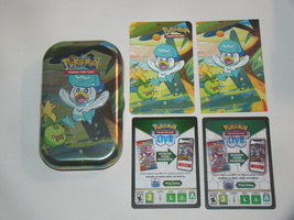 (1) Pokemon (Empty)Tin (1) Art Card (Quaxly) (1) Sticker Sheet (2) Code Cards - $10.00