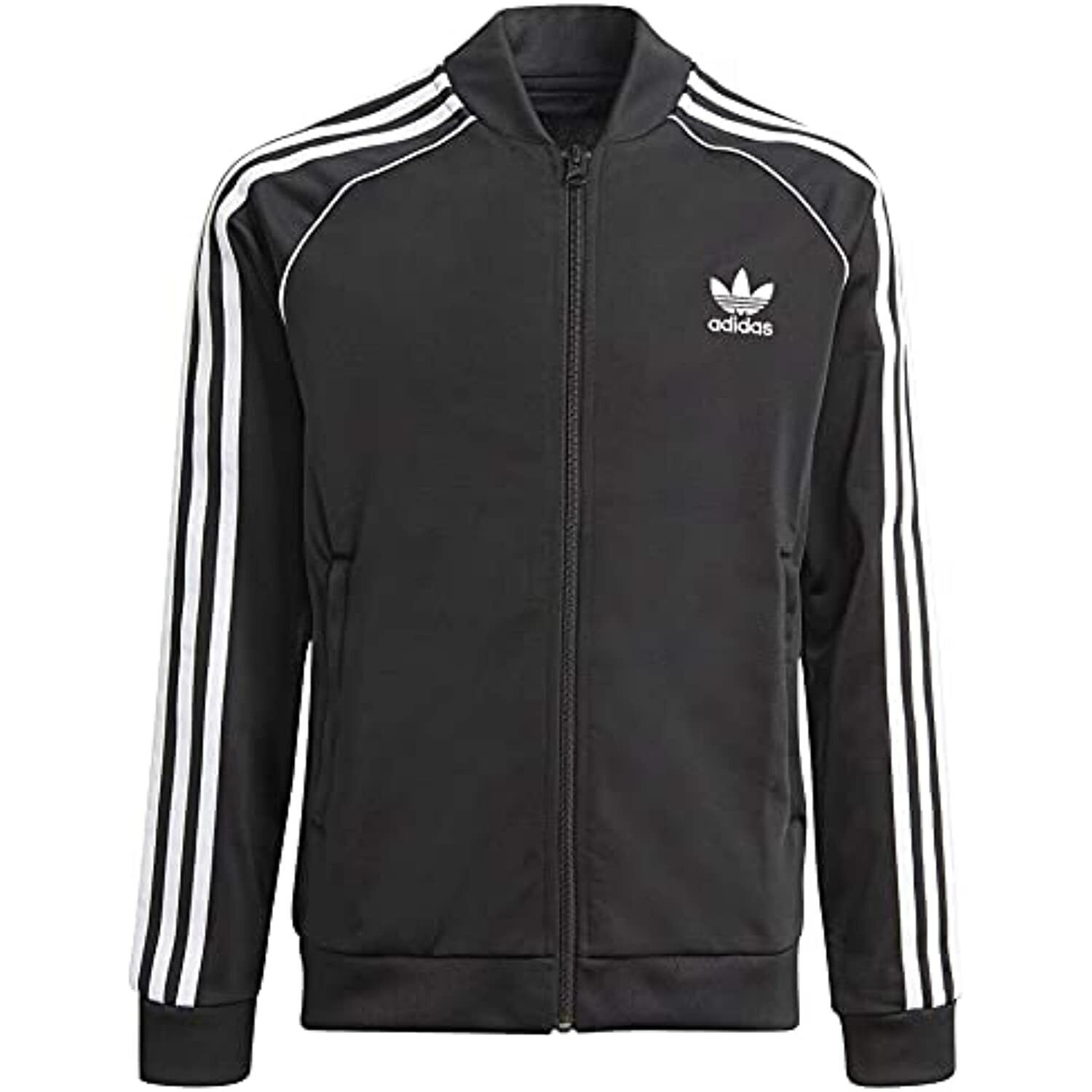 adidas Originals Unisex Youth Superstar Track Top GN8451 Black/White Size Small - $31.19