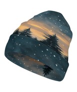 Mondxflaur Forest Galaxy Winter Beanie Hats Warm Men Women Knit Caps for... - $26.05 CAD
