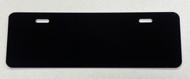 Blank 12x4 Gloss Black Half Size License Plate Aluminum Metal Car Truck Tag - £9.67 GBP