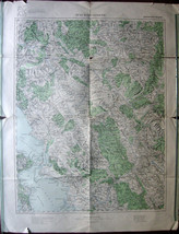 1914 Military Topographic Map Κέρκυρα Corfu Korfu Kerkira Greece WWI German - £64.05 GBP