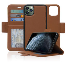Detachable Magnetic Wallet Case for iPhone 11 Pro Max [6.5 inch]  Brown - $19.45
