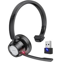 Trucker Bluetooth Headset Wireless Noise Cancelling With Microphone, Usb Dongle, - £43.20 GBP