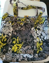 Vera Bradley Retired “Baroque” Black, Yellow, Gray Large Floral Tote Bag... - £27.96 GBP