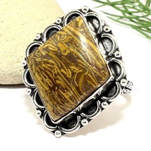 Bague bijoux faits à la main en argent massif 925 Coquina Jasper - £5.06 GBP