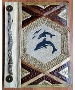 Leaf Notebook Journal Hand Crafted Bali Dolphins on Sand Natural Leaves ... - £9.74 GBP