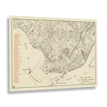 1941 Rio de Janeiro Brazil Central Area Map Print Poster Wall Art - £31.35 GBP+