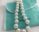 Large 8.5&quot; Tiffany &amp; Co HardWear Ball Bracelet Sterling Silver 10mm Bead - £259.74 GBP