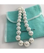 Large 8.5&quot; Tiffany &amp; Co HardWear Ball Bracelet Sterling Silver 10mm Bead - £257.55 GBP
