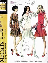 Misses&#39; DRESSES Vintage 1969 McCall&#39;s Pattern 2139 Size 12 UNCUT - $15.00