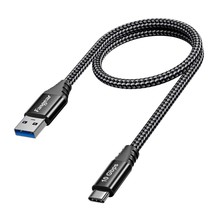 Usb Type C Cable 1.65Ft: Short Usb A To C 3.2 Gen 2 Cord Braided - 10Gbps Androi - £16.49 GBP