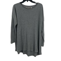 Soft Surroundings Grey Ribbed Top Size XL - £14.35 GBP