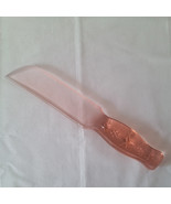 Vintage Depression Glass Transparent Pink Glass Cake Fruit Knife 9 Inch ... - $54.70 CAD