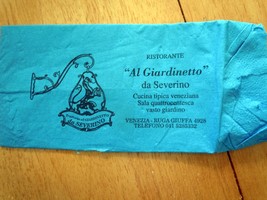Ristorante Al Giardinetto Da Severino Napkin - $1.99