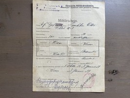 Old Austria Army Military License Soldier Certificate 1919 - $23.15
