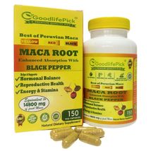 Peruvian Maca Root Capsules with Black Pepper 150 ct. from Premium Quality Black - £15.20 GBP