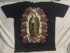 Our Lady Of Guadalupe Pray Flower Red Rose Religious Religion T-SHIRT Shirt - £9.07 GBP
