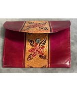 Handcrafted Red Leather Wallet - $11.65