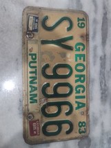 Vintage 1983 Georgia Putnam County License Plate SY 9966 Expired - £10.08 GBP