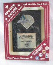 Inaugural Arizona Diamondback Pewter Die Hard Fan Plaque 1995 Mib - Never Opened - £5.37 GBP