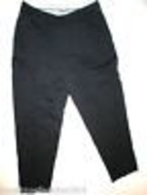 New Womens Black Navy Blue Designer Elie Tahari Linen Pants 28 X 25.5 Crop Capri - £126.61 GBP