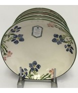 4 Soup Cereal Bowl Plates Blue Flowers Papart Seramik Turkish 9&quot; New - $69.85 CAD