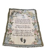 Baby Newborn Tapestry Throw Stork Nursery Shower Gift Blanket  Wall Hang... - £29.23 GBP